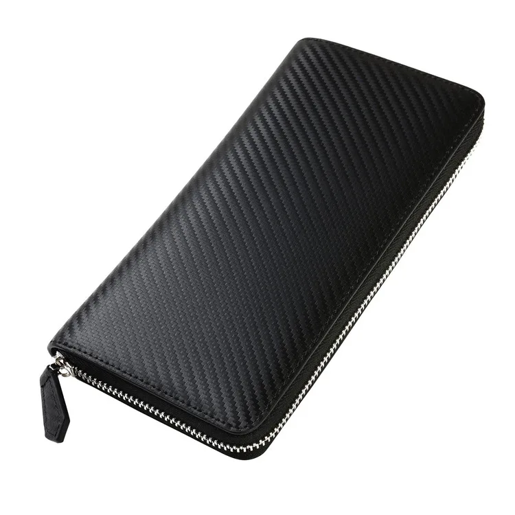 2022 Carbon Fiber Pattern Rfid Zipper Wallets Long Genuine Leather Mens Large Capacity Anti-Theft Brush Handbags, Black
2022 Carbon Fiber Pattern Rfid Zipper Wallets Long Genuine Leather Mens Large Capacity Anti-Theft Brush Handbags, Black