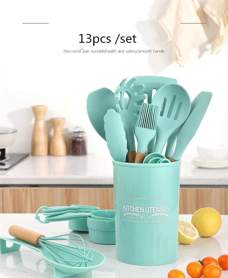 Best Quality Promotional 13Pcs Per Set Christmas Heat-Resistent Silicone Baking Spatula Kitchen Utensil Set, Blue, pink, green , gray,purple,blue,red
Best Quality Promotional 13Pcs Per Set Christmas Heat-Resistent Silicone Baking Spatula Kitchen Utensil Set, Blue, pink, green , gray,purple,blue,red