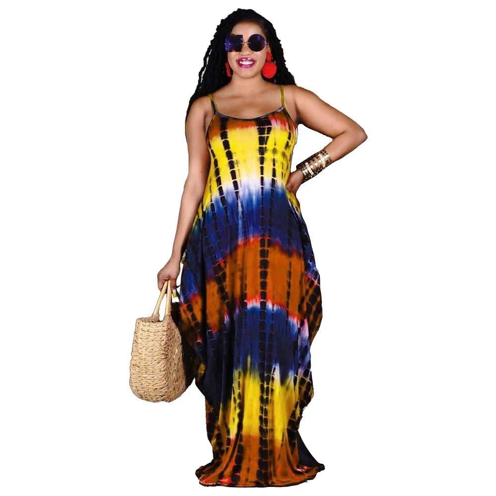 F30478A Summer New Fashion Tie-dye print loose spaghetti strap dress women dresses, As picture
F30478A Summer New Fashion Tie-dye print loose spaghetti strap dress women dresses, As picture