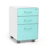 New round shape 3 drawer metal mobile pedestal file cabinet
