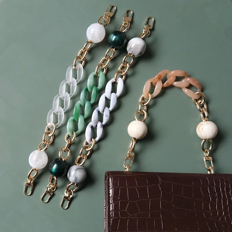 ZONESIN Vintage Resin Chain for Handbags Big Bead Decoration Acrylic Purse Chain Handle for Female Hand Bag, 4 colors in stock
ZONESIN Vintage Resin Chain for Handbags Big Bead Decoration Acrylic Purse Chain Handle for Female Hand Bag, 4 colors in stock