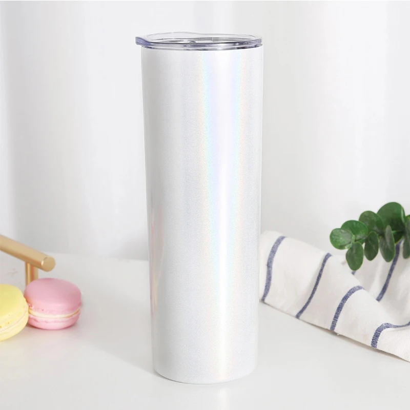 Wholesale Sublimation Blanks Travel Mug Double Wall Insulated Vacuum Stainless Steel White Bling Slim Glitter 20 oz Tumbles, Customized colors acceptable
Wholesale Sublimation Blanks Travel Mug Double Wall Insulated Vacuum Stainless Steel White Bling Slim Glitter 20 oz Tumbles, Customized colors acceptable