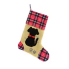 Personalised cartoon Christmas stocking decoration gift bag Custom canvas Christmas pet stocking