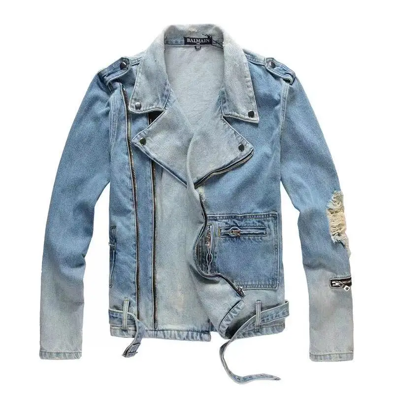 Fashion Biker Jeans Jacket Vintage Denim Blazer Jacket coat Men Cowboy Suit Jacket, Blue
Fashion Biker Jeans Jacket Vintage Denim Blazer Jacket coat Men Cowboy Suit Jacket, Blue