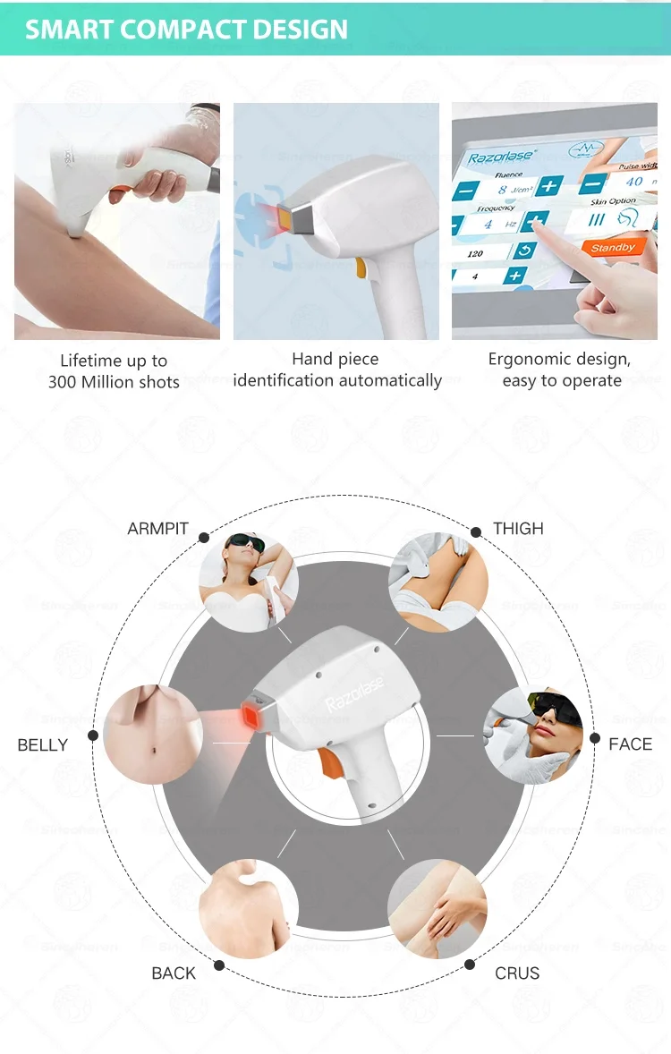 Beijing sincoheren  808nm laser diode hair removal/laser hair removal machine/808nm diode laser machine