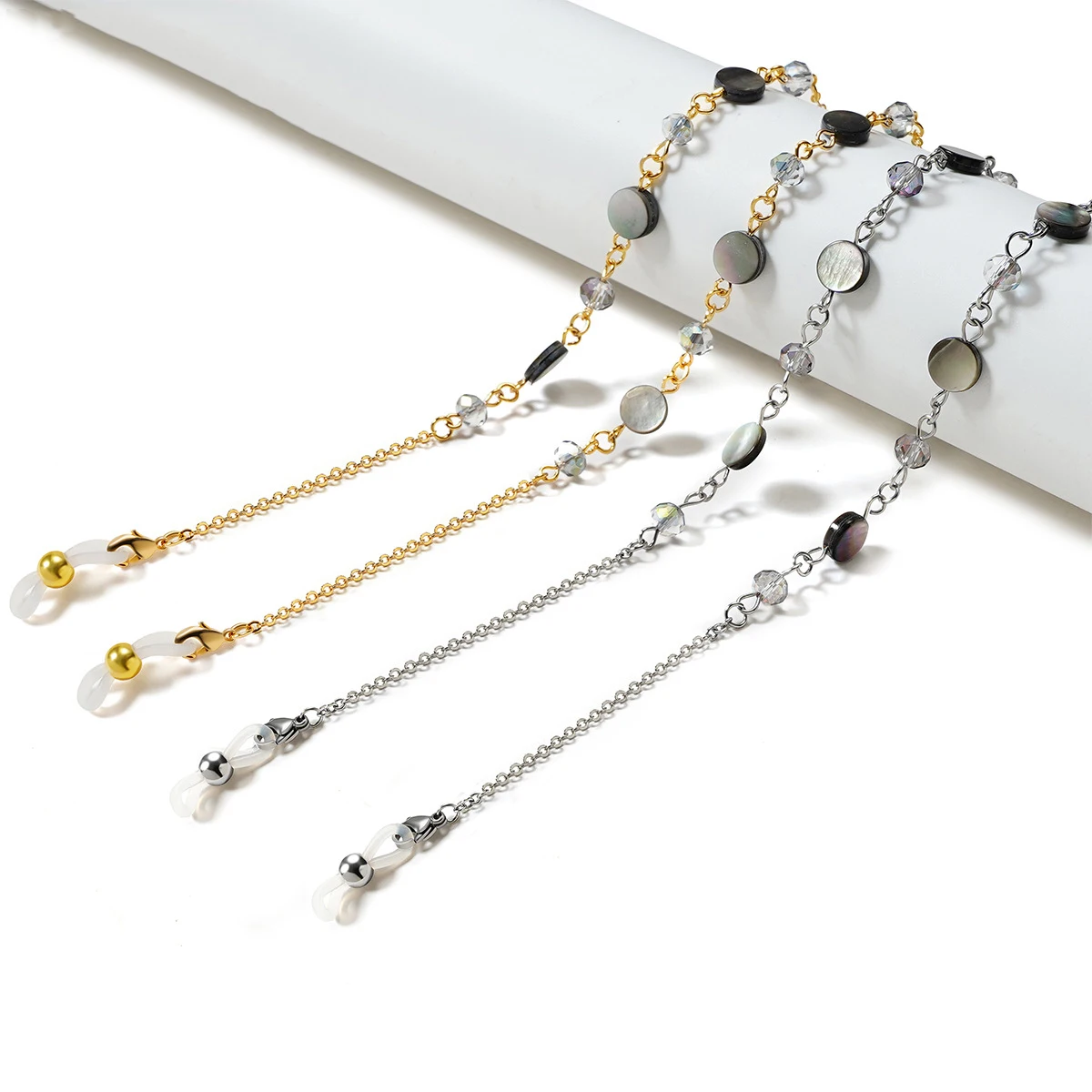Fashion Designer Non Slip Stainless Steel Gold Silver Sunglasses Chain Neck Strap Glasses Holder, As picture
Fashion Designer Non Slip Stainless Steel Gold Silver Sunglasses Chain Neck Strap Glasses Holder, As picture