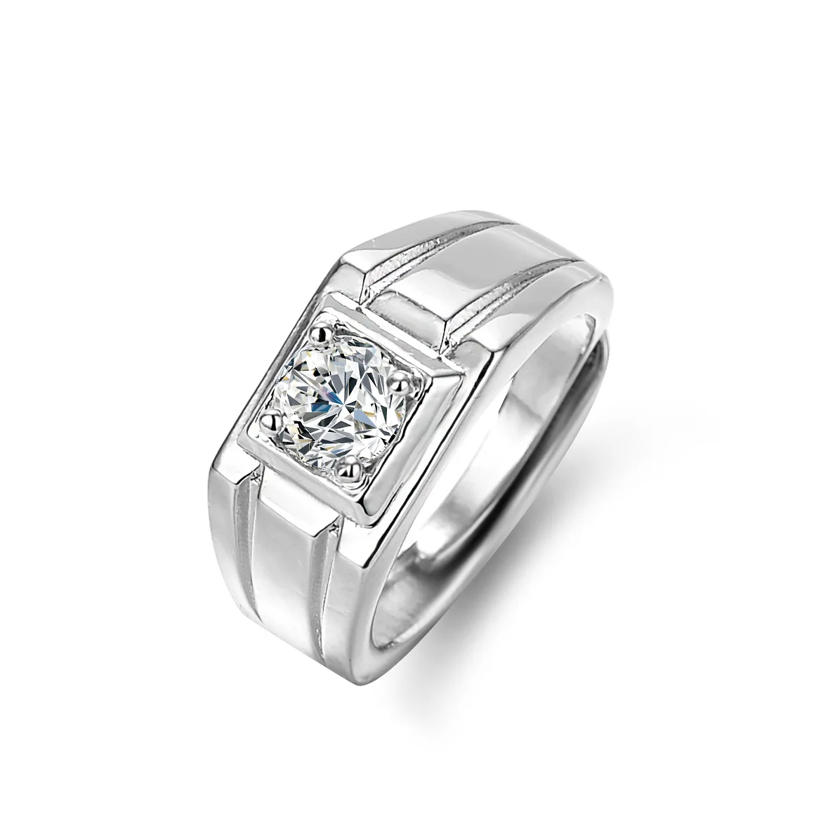 Elegant Wedding Ring Resizable Fashion Jewelry Accessories Alloy Zircon Silver Men Ring
Elegant Wedding Ring Resizable Fashion Jewelry Accessories Alloy Zircon Silver Men Ring