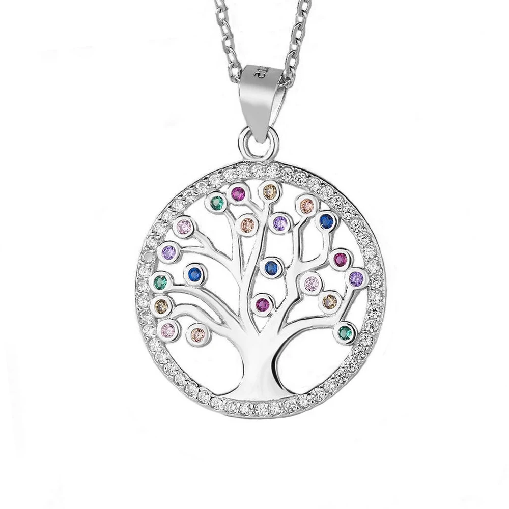 GP43 Christmas 925 Sterling Silver Colored CZ Stone Family Tree of life Movie Necklace Round Shape Birthstone Pendant
GP43 Christmas 925 Sterling Silver Colored CZ Stone Family Tree of life Movie Necklace Round Shape Birthstone Pendant