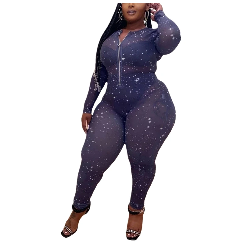 Fall new design plus size jumpsuit 4xl see through sexy rompers stars print night club jumpsuits for women, Picture color
Fall new design plus size jumpsuit 4xl see through sexy rompers stars print night club jumpsuits for women, Picture color
