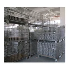 Heavy Duty Warehouse Steel Forklift Container Cage Warehouse Mesh Roll Racking Steel Forklift Cage Stacking Container Cage