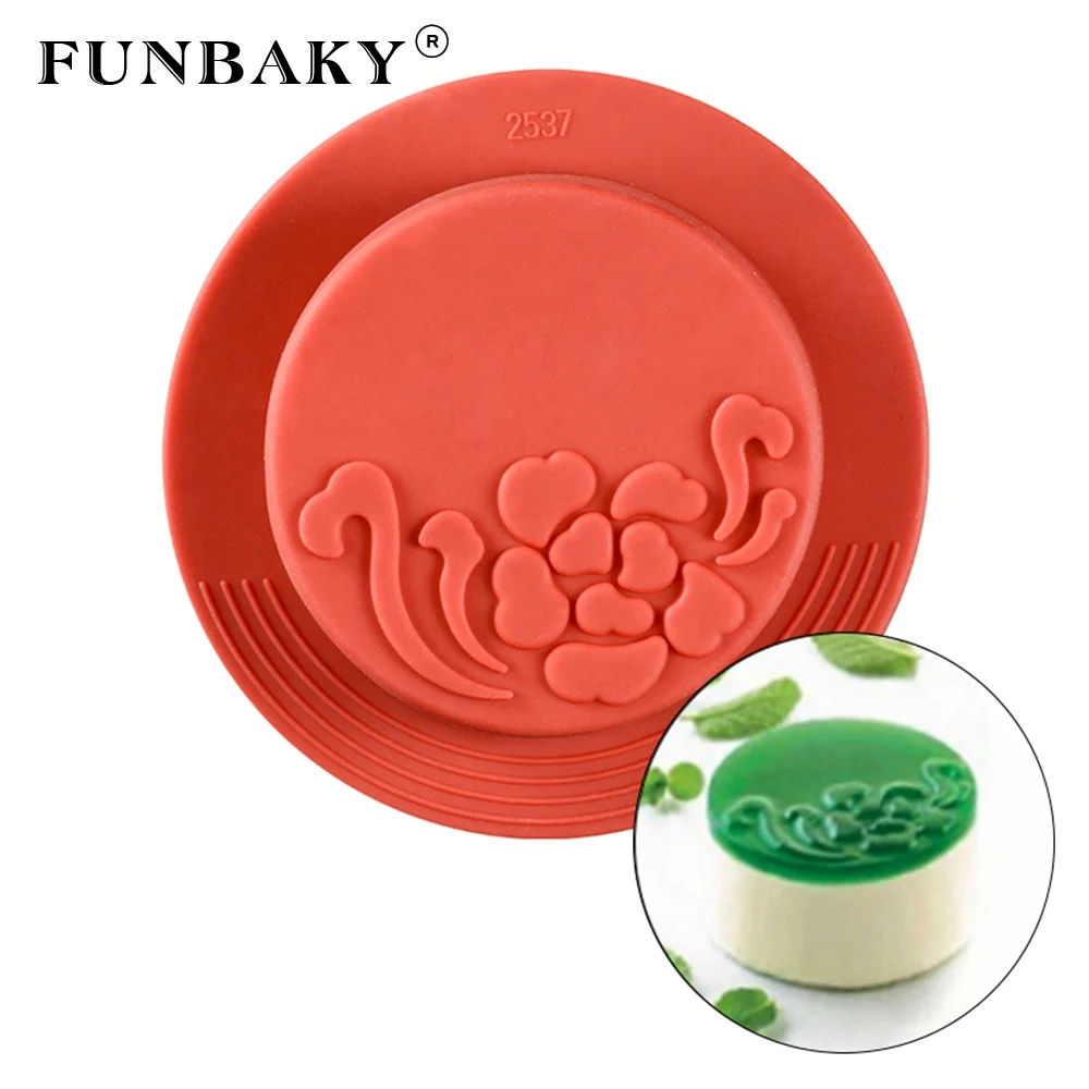 FUNBAKY Baking silicone baking tools 3 D pattern embossing round shape mousse cake silicone mold single silicone mold, Customized color
FUNBAKY Baking silicone baking tools 3 D pattern embossing round shape mousse cake silicone mold single silicone mold, Customized color