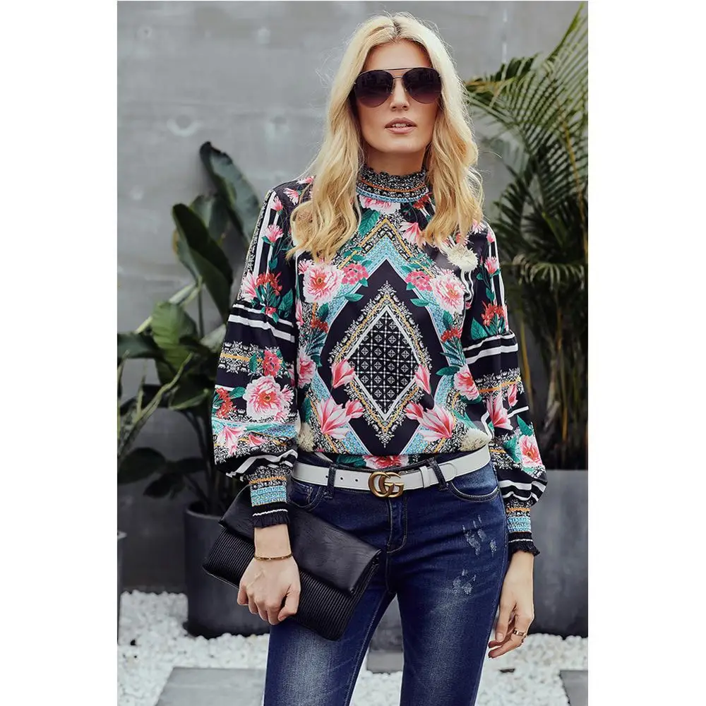 Free Shipping wholesale Floral Print Turtleneck Loose sexy Autumn Long Sleeve T-shirt women top
Free Shipping wholesale Floral Print Turtleneck Loose sexy Autumn Long Sleeve T-shirt women top