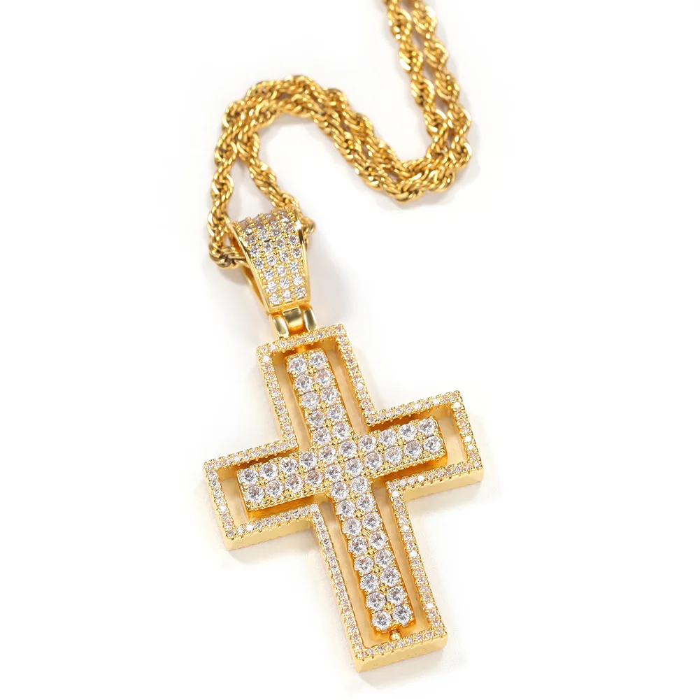 New Hip Hop Cross Pendant Necklace Iced Out Micro Pave Cubic Zirconia Pendant Men's Fashion Charm Jewelry Gift
New Hip Hop Cross Pendant Necklace Iced Out Micro Pave Cubic Zirconia Pendant Men's Fashion Charm Jewelry Gift