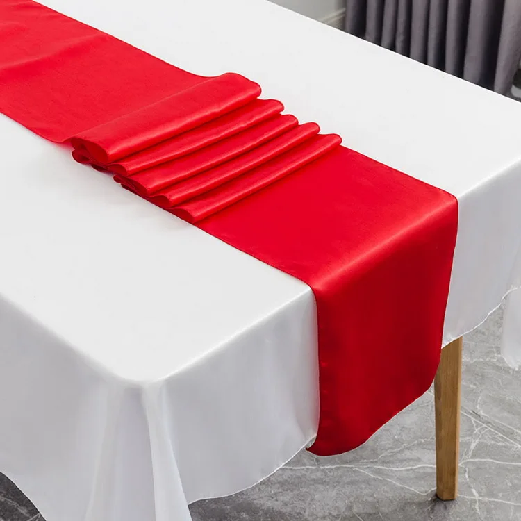 Hotsale Stock Assorted Colors 12 x 108 Inch Satin Table Runner For Wedding And Party
Hotsale Stock Assorted Colors 12 x 108 Inch Satin Table Runner For Wedding And Party