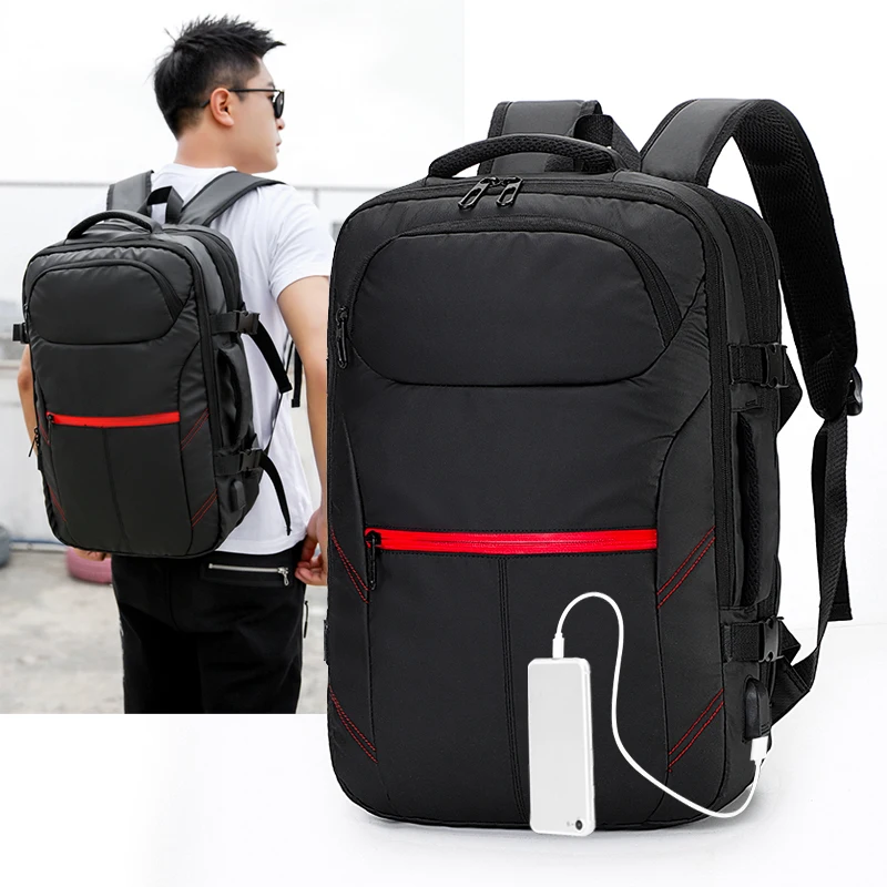 2020 Travel Backpack Expandable Large Capacity Male Bag USB Charging Oxford Business Waterproof Laptop Backpack, Black
2020 Travel Backpack Expandable Large Capacity Male Bag USB Charging Oxford Business Waterproof Laptop Backpack, Black