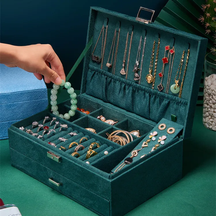 Multilayer flannel jewelry jewelry storage box with lock drawer earrings earrings earrings gift boxes jewelry display boxes
Multilayer flannel jewelry jewelry storage box with lock drawer earrings earrings earrings gift boxes jewelry display boxes