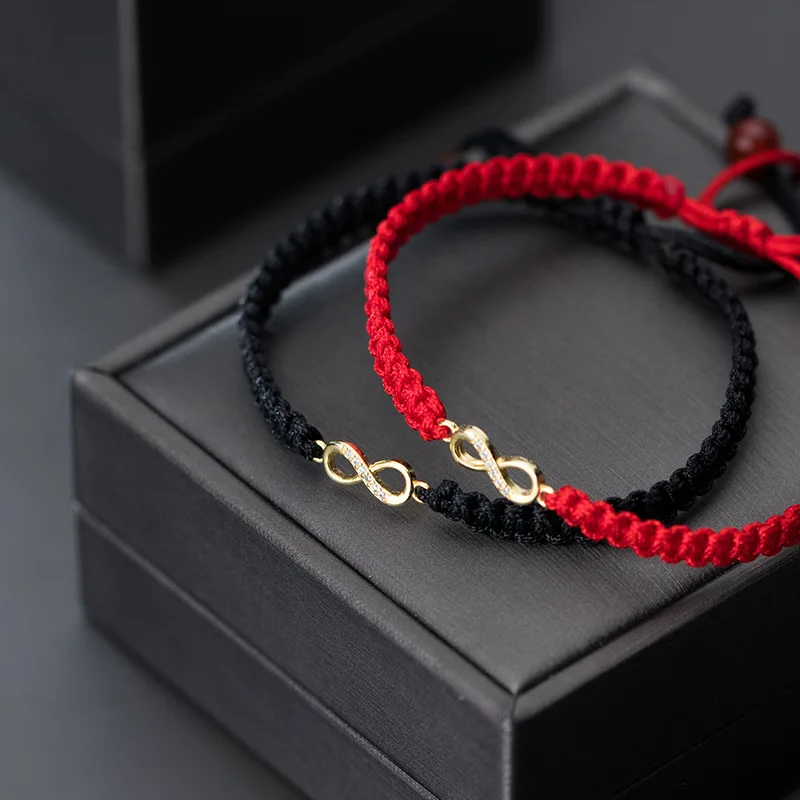 luxury gold plated bracelet 925 sterling silver bracelets elegant gold plated red rope bracelet for gift, Red and black
luxury gold plated bracelet 925 sterling silver bracelets elegant gold plated red rope bracelet for gift, Red and black