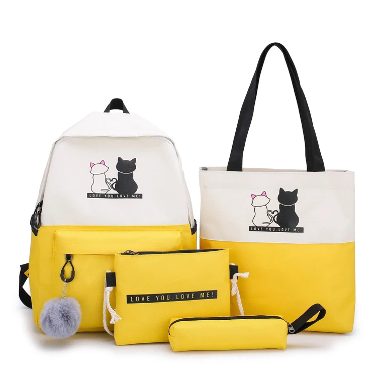2021 4-piece Fashionable Women's Backpack Canvas Large Capacity Teenager Girls School Bags, Customized color
2021 4-piece Fashionable Women's Backpack Canvas Large Capacity Teenager Girls School Bags, Customized color