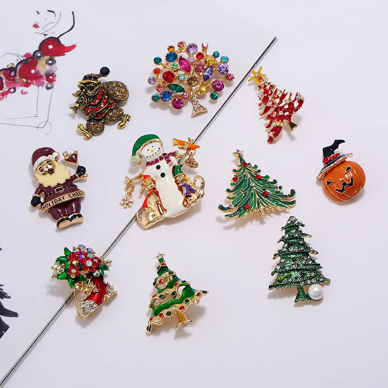 Creative Christmas Gift Brooches DIY Craft Jewelry Christmas Series Alloy Collar Lapel Pin
Creative Christmas Gift Brooches DIY Craft Jewelry Christmas Series Alloy Collar Lapel Pin