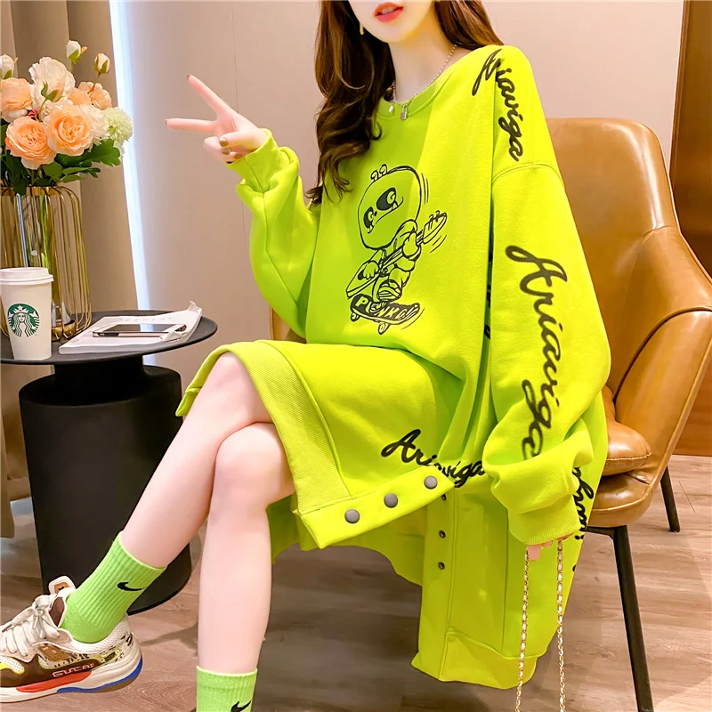 Wholesale fashion women's Hoodie round neck long sleeve sweater winter new irregular medium length skirt
Wholesale fashion women's Hoodie round neck long sleeve sweater winter new irregular medium length skirt