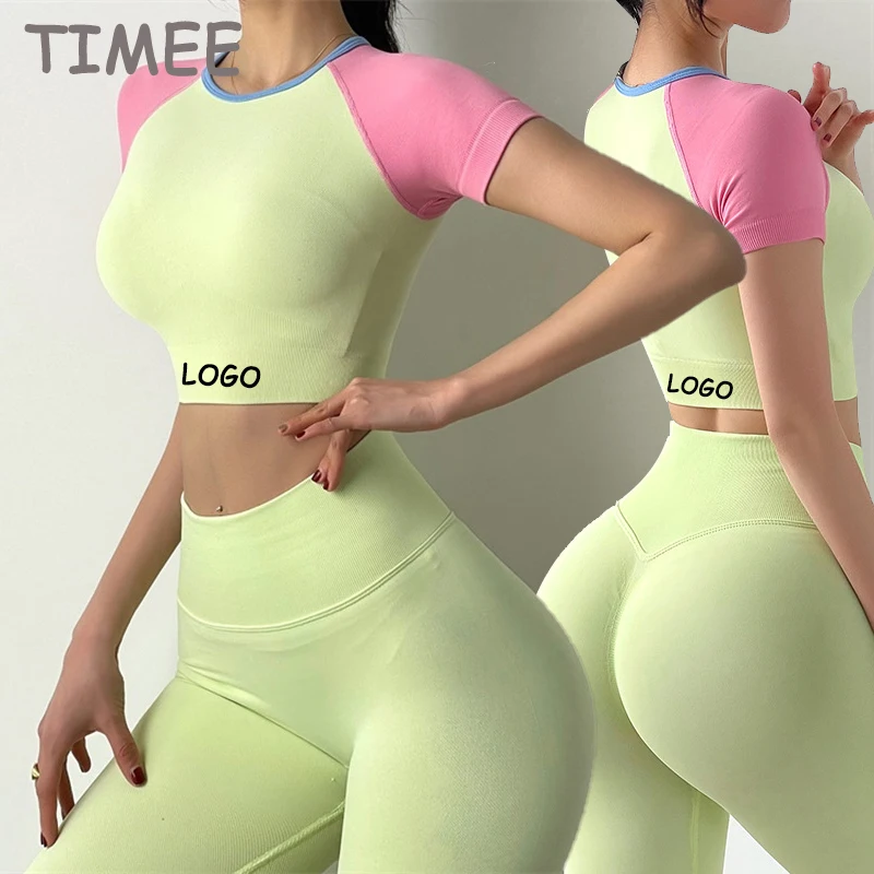 Tight running quick dry yoga top short sleeve womans yoga clothing sport tops, As shown or customized
Tight running quick dry yoga top short sleeve womans yoga clothing sport tops, As shown or customized