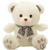 White soft plush letter bear with letter tie /Active demand bear for kids or lover or friends/Plush Letter Bear