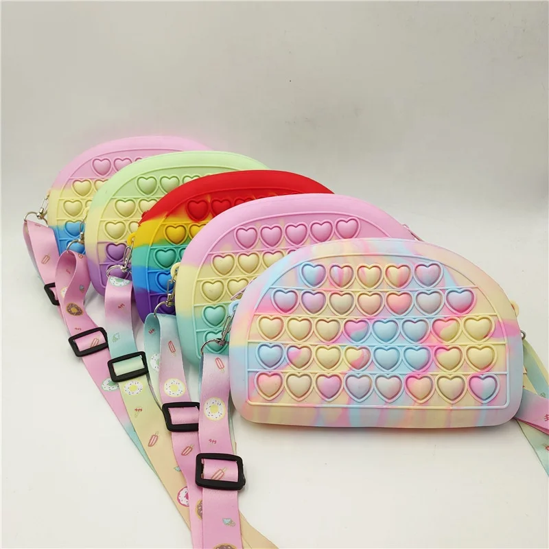Z21 Silicone Fidget Crossbody Bags Push Bubble Coin Purse Stress Relief Handbag Valentine's Day Heart Shape Fidget Bag
Z21 Silicone Fidget Crossbody Bags Push Bubble Coin Purse Stress Relief Handbag Valentine's Day Heart Shape Fidget Bag