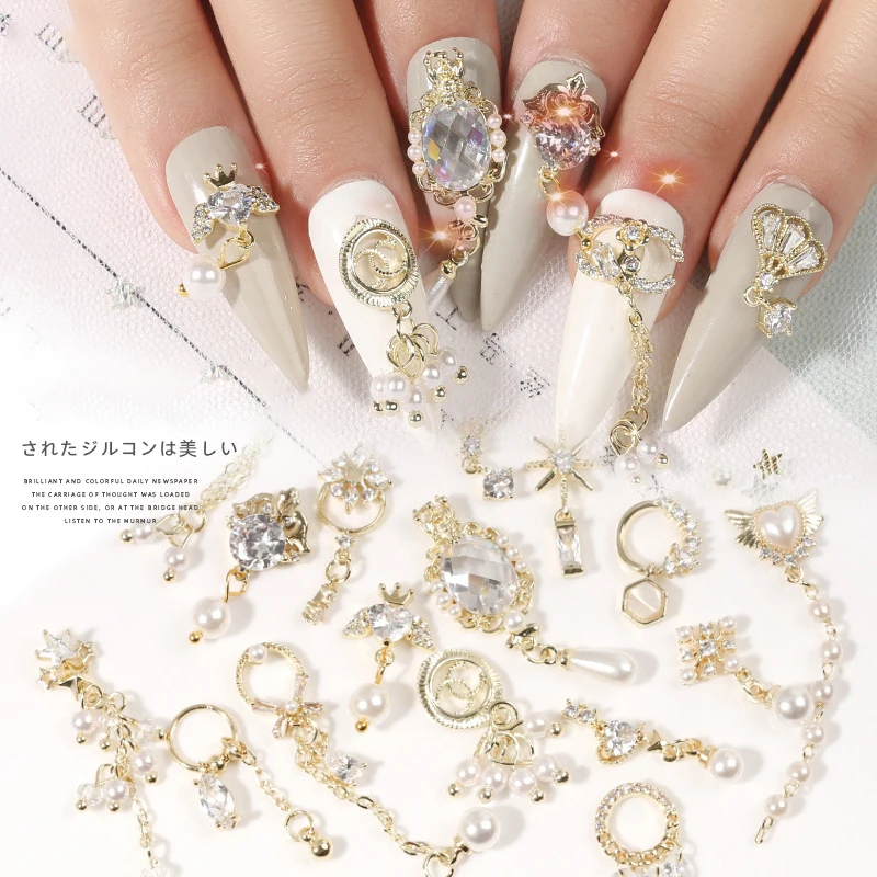

China Yiwu Manufacturer Colorful Glittering Handmade 3D Nail Art Supplies Nail Products Stickers