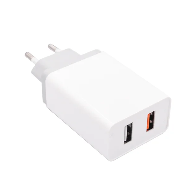 Wholesaler usb charger dual EU US UK fast charger qc3.0 18w dual usb port charger, White
Wholesaler usb charger dual EU US UK fast charger qc3.0 18w dual usb port charger, White