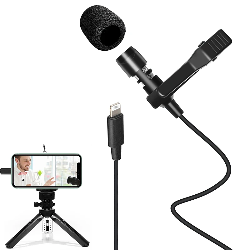 Lightning mini noise cancelling Lavalier Mic for iPhone cellphone tablet rode Insert Lapel Collar Microphone
Lightning mini noise cancelling Lavalier Mic for iPhone cellphone tablet rode Insert Lapel Collar Microphone