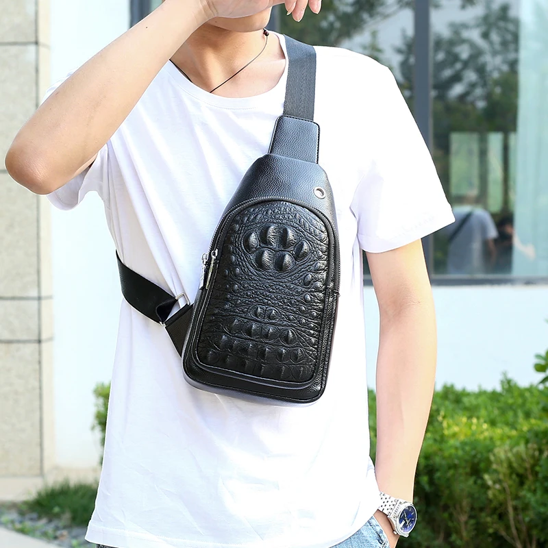 Single Shoulder Back pack Men's Chest Bags Fashion Travel Crossbody Bag Man Casual leather mens bags shoulder, Black
Single Shoulder Back pack Men's Chest Bags Fashion Travel Crossbody Bag Man Casual leather mens bags shoulder, Black