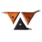 Custom Triangle leather button ladies coin purses and wallets