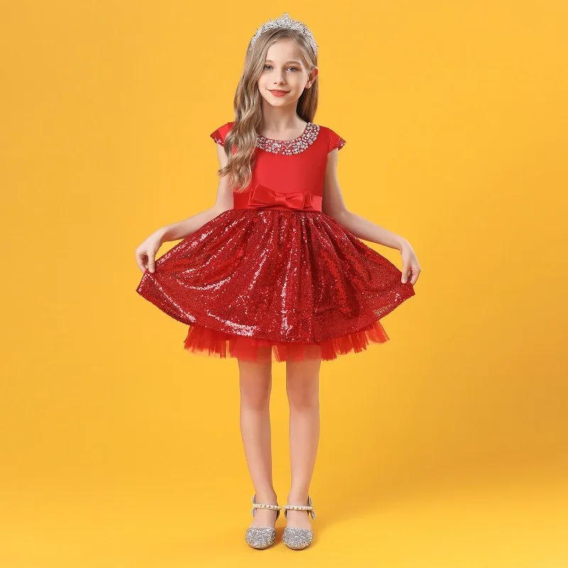 Girls' handmade beaded pettiskirt birthday party sequined little dress short skirt wedding dress costume
Girls' handmade beaded pettiskirt birthday party sequined little dress short skirt wedding dress costume