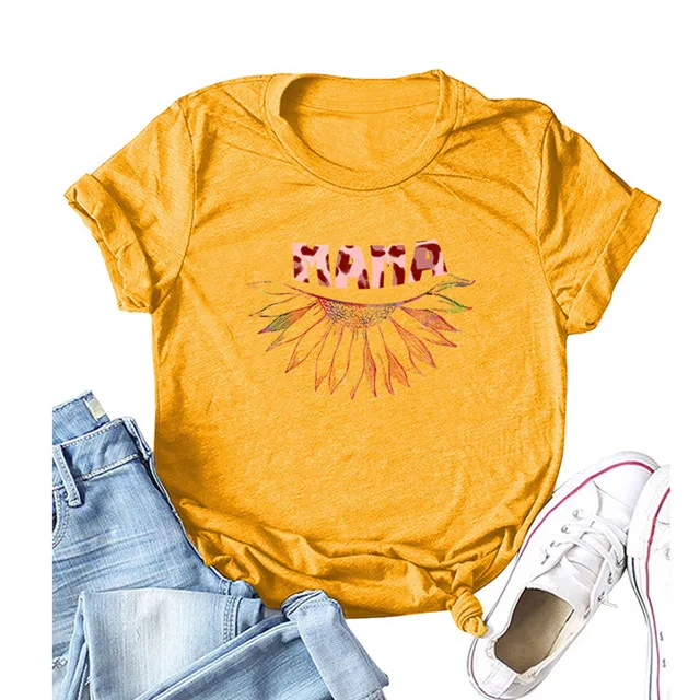 Printed round neck pullover bottoming short-sleeved t-shirt women's top, Picture color
Printed round neck pullover bottoming short-sleeved t-shirt women's top, Picture color