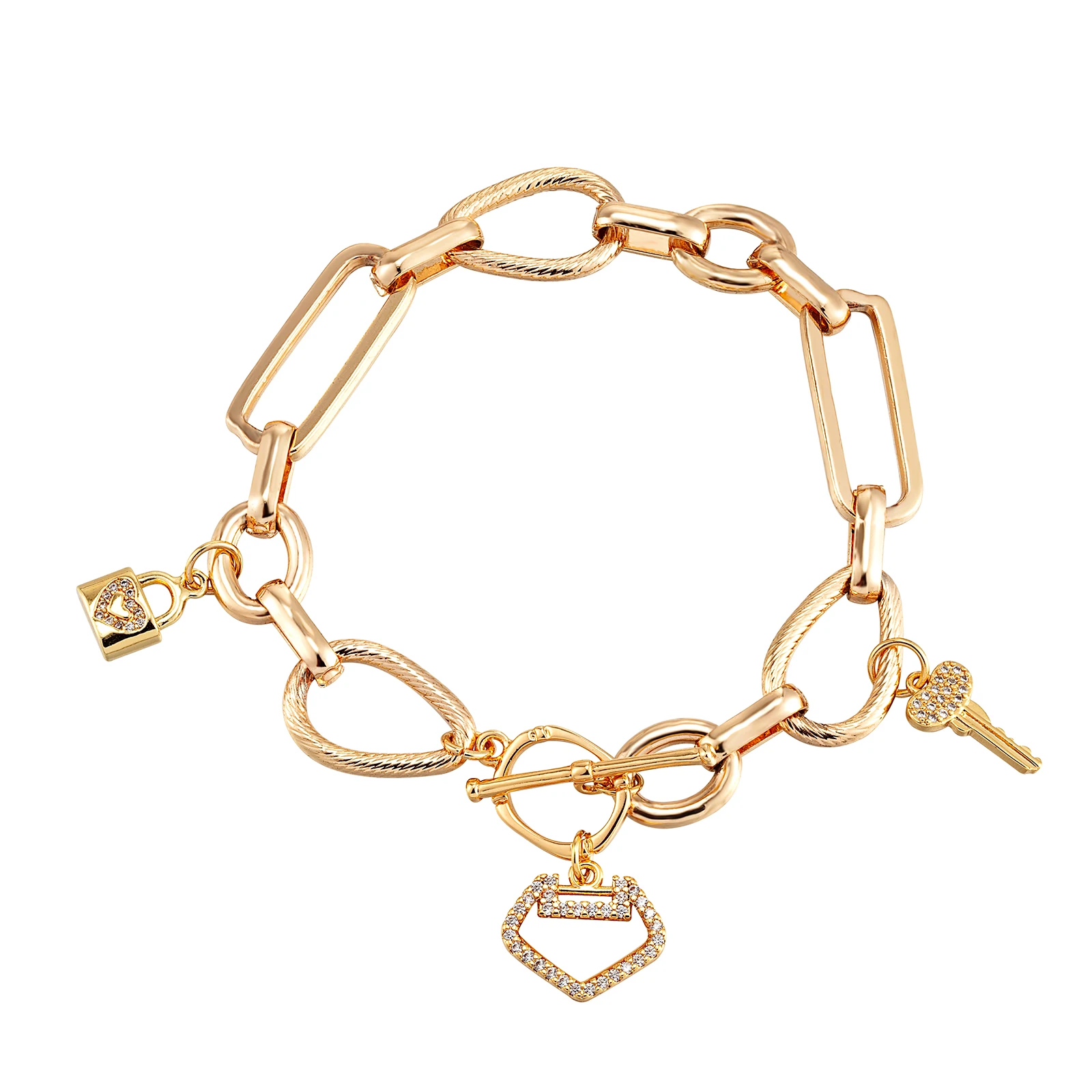 MAIGU jewelry wholesale copper key lock design bracelet jewelry 18K gold plated beaded Zircon bracket women
MAIGU jewelry wholesale copper key lock design bracelet jewelry 18K gold plated beaded Zircon bracket women