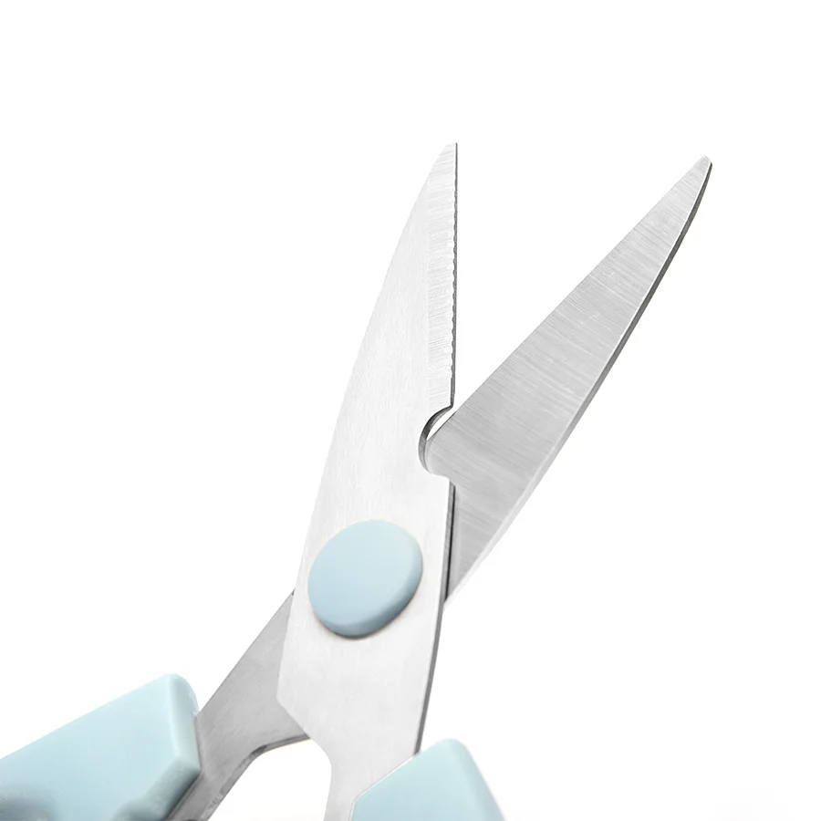 Custom Color Rubber TPR Handle High Quality 8INCH Stainless Steel Chicken Bone Kitchen Food Scissors