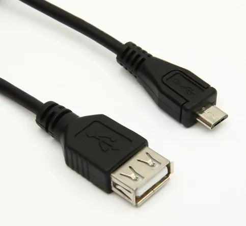 charging cable micro usb high quality OTG micro usb to AF cable, Black, beige