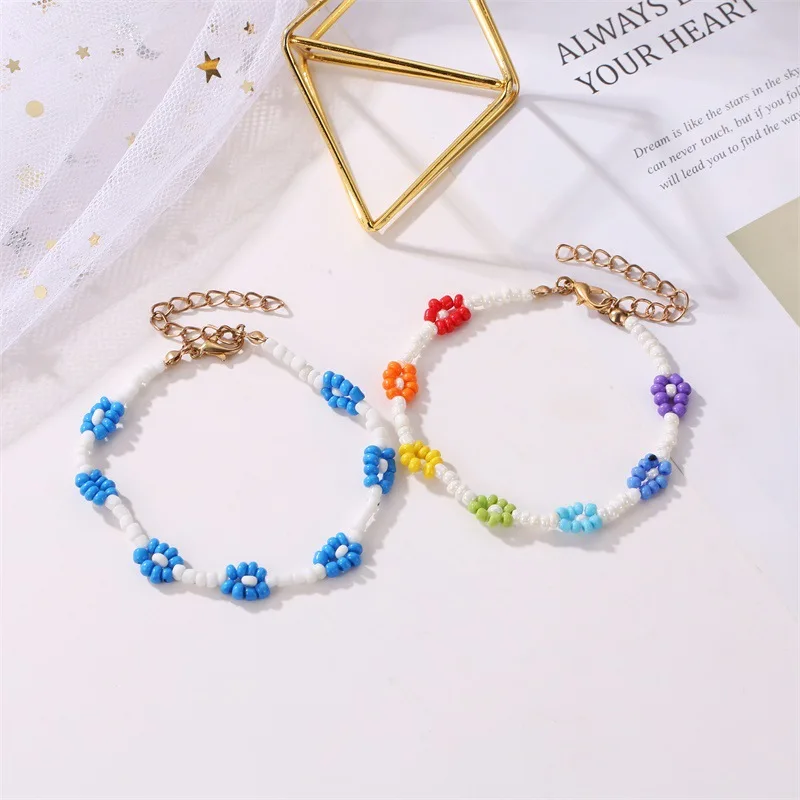 Korean High Quality Hand-woven Beads Colorful Flowers Bracelet Jewelry Wholesale, Multicolor
Korean High Quality Hand-woven Beads Colorful Flowers Bracelet Jewelry Wholesale, Multicolor