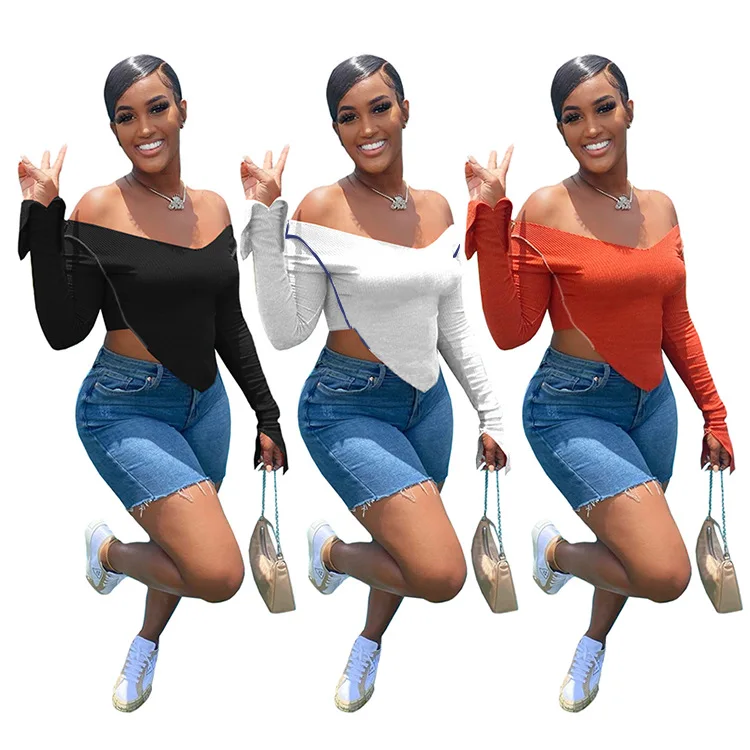 2020 Fall Clothes Fashion women tops Ladies Clothing Solid Irregular Long Sleeve T Shirts For Women, Black,white,orange
2020 Fall Clothes Fashion women tops Ladies Clothing Solid Irregular Long Sleeve T Shirts For Women, Black,white,orange