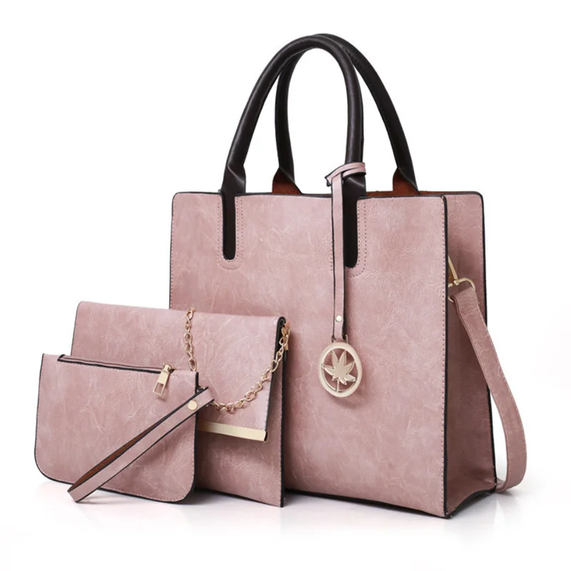 2020 Korean simple design ladies handbags set 3pcs pu leather good quality bag set, Red / black /brown / grey / pink
2020 Korean simple design ladies handbags set 3pcs pu leather good quality bag set, Red / black /brown / grey / pink