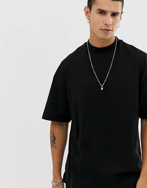 2021 new wholesale bulk high quality solid blank black oversized shoulder drop OEM T-shirt
2021 new wholesale bulk high quality solid blank black oversized shoulder drop OEM T-shirt