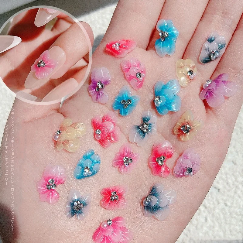 Qianya New Arrive 3D Acrylic Flowers Nail Art Decorations Gradient Flower Finished with Pearl Crystal Petal Drills Nail Ornament, Customers' requirements
Qianya New Arrive 3D Acrylic Flowers Nail Art Decorations Gradient Flower Finished with Pearl Crystal Petal Drills Nail Ornament, Customers' requirements
