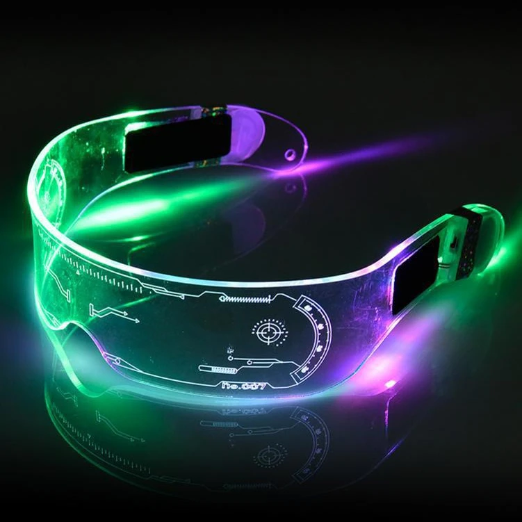 Fashion Cool Led Light Visor Glasses 7 Colors Futuristic Electronic Lights Nightlife Eyewear Glasses for Party Customized Logo, Red yellow black blue pink
Fashion Cool Led Light Visor Glasses 7 Colors Futuristic Electronic Lights Nightlife Eyewear Glasses for Party Customized Logo, Red yellow black blue pink