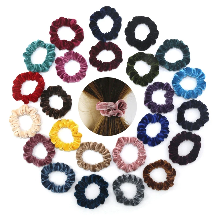 Fashion Korea Hair Scrunchies Velvet Elastic Hair Tie Scrunchy Bands Tie Rope Scrunchie Women Girls Hair Accessories