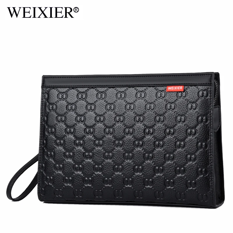 WEIXIER retro purses and handbags portable small bag top layer leather wear resistant men handbag, Black/brown
WEIXIER retro purses and handbags portable small bag top layer leather wear resistant men handbag, Black/brown