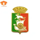 Wholesale High Quality Metal Custom Red Soft Enamel Epoxy Triangle Square Emblem Pin Badge