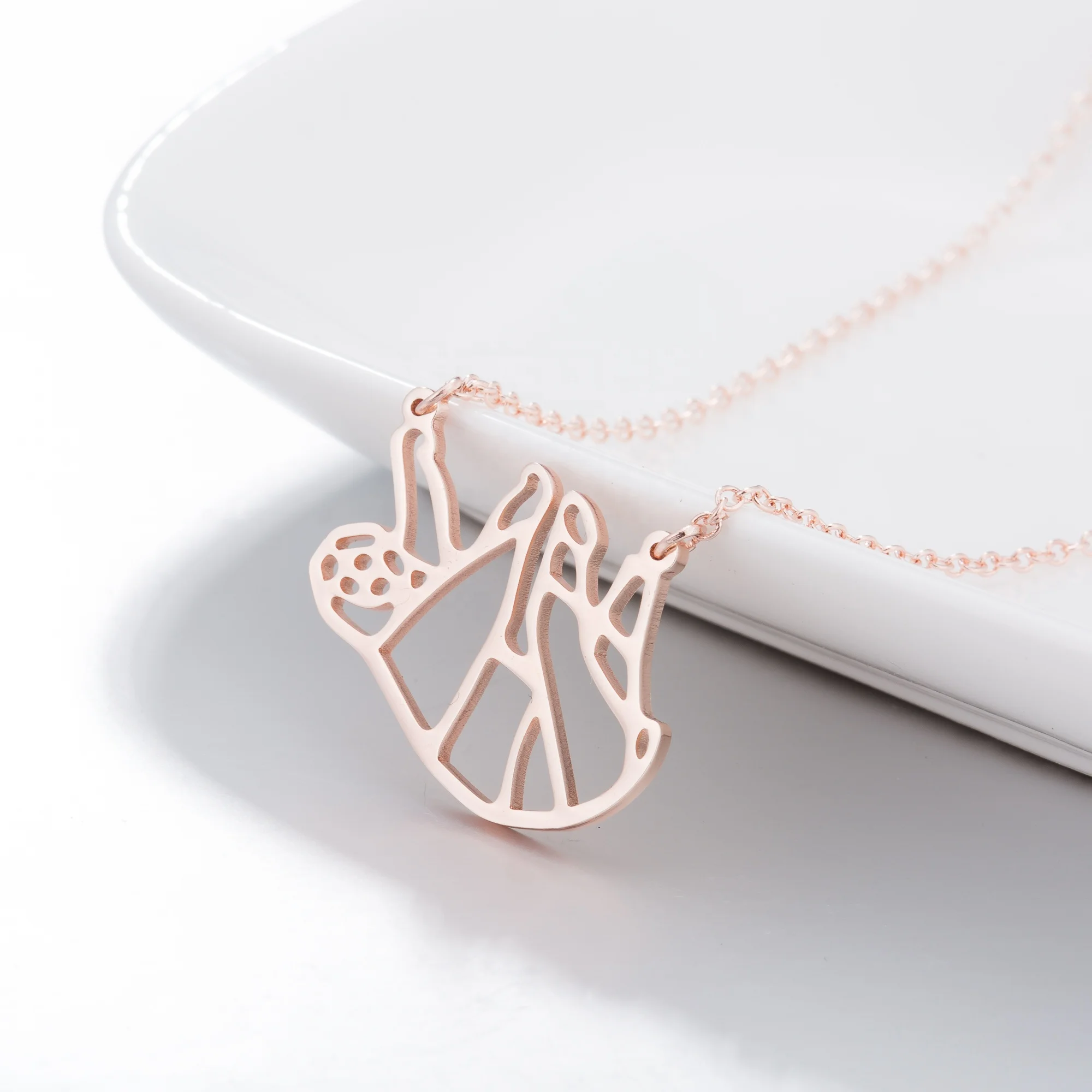 Bijoux Origami Cute Gold Necklace Sloth-Origami Inspired Stainless steel Animal Jewelry For Women colar
Bijoux Origami Cute Gold Necklace Sloth-Origami Inspired Stainless steel Animal Jewelry For Women colar
