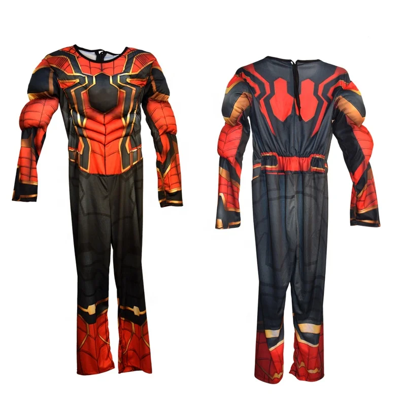 Children's Spider-Man Cosplay Costume Superhero Set Muscle Spider-Man Costume Halloween Costume Send Head Cover
Children's Spider-Man Cosplay Costume Superhero Set Muscle Spider-Man Costume Halloween Costume Send Head Cover