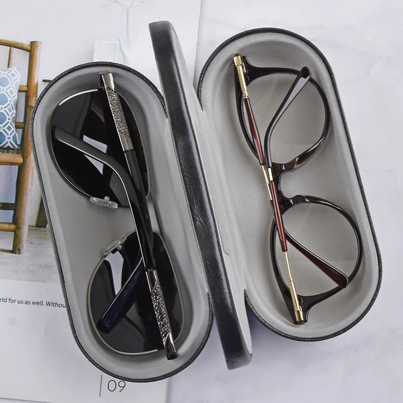Best Selling Can Hold Two Pairs Of Glasses Metal Leather Glasses Box Multifunctional Storage Double Layer Glasses Cases Package
Best Selling Can Hold Two Pairs Of Glasses Metal Leather Glasses Box Multifunctional Storage Double Layer Glasses Cases Package