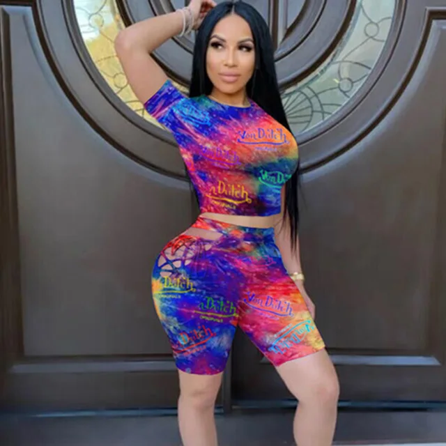 Fashion Tie Dye Letter Print 2 Piece Short Set Cut Out Lace-Up High Waisted Casual Outfit -SM, Blue
Fashion Tie Dye Letter Print 2 Piece Short Set Cut Out Lace-Up High Waisted Casual Outfit -SM, Blue